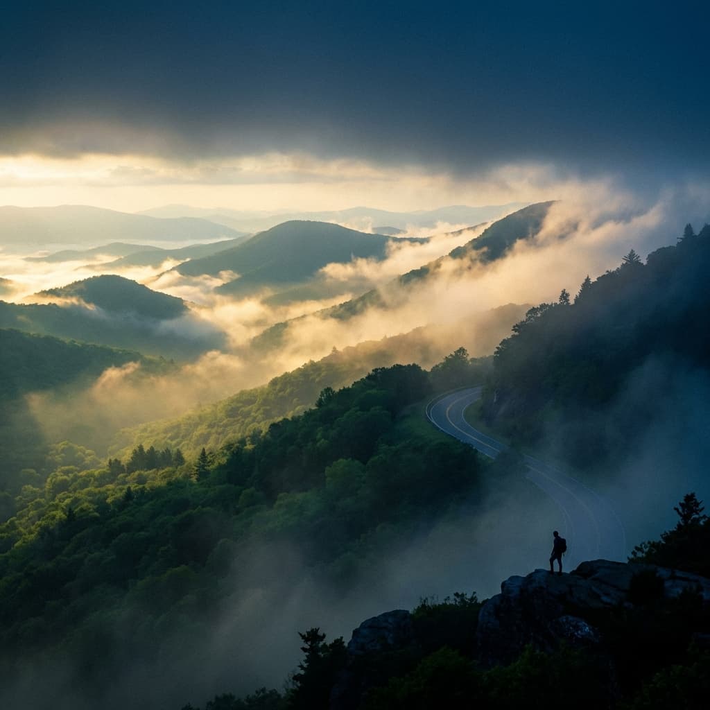 Misty North Carolina Mountains